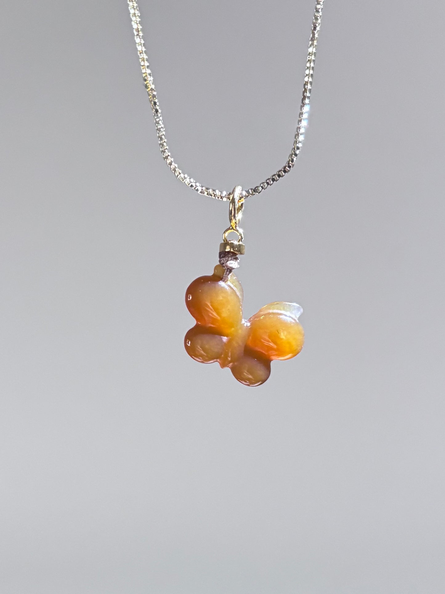 Xinjiang Qie Mo Sugar Craved Nephrite Jade Butterfly