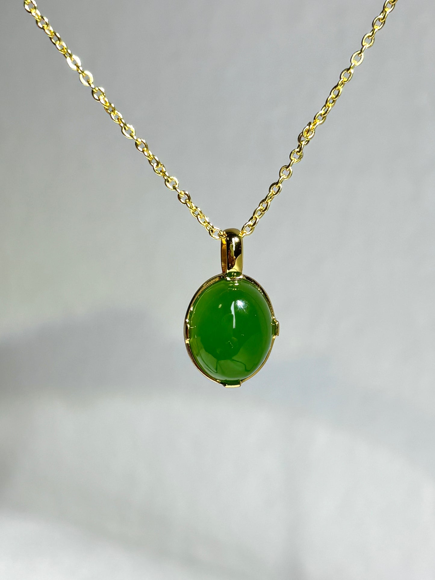 Biyu (Yang Green) Nephrite Jade S925 Pendant Cert 2178