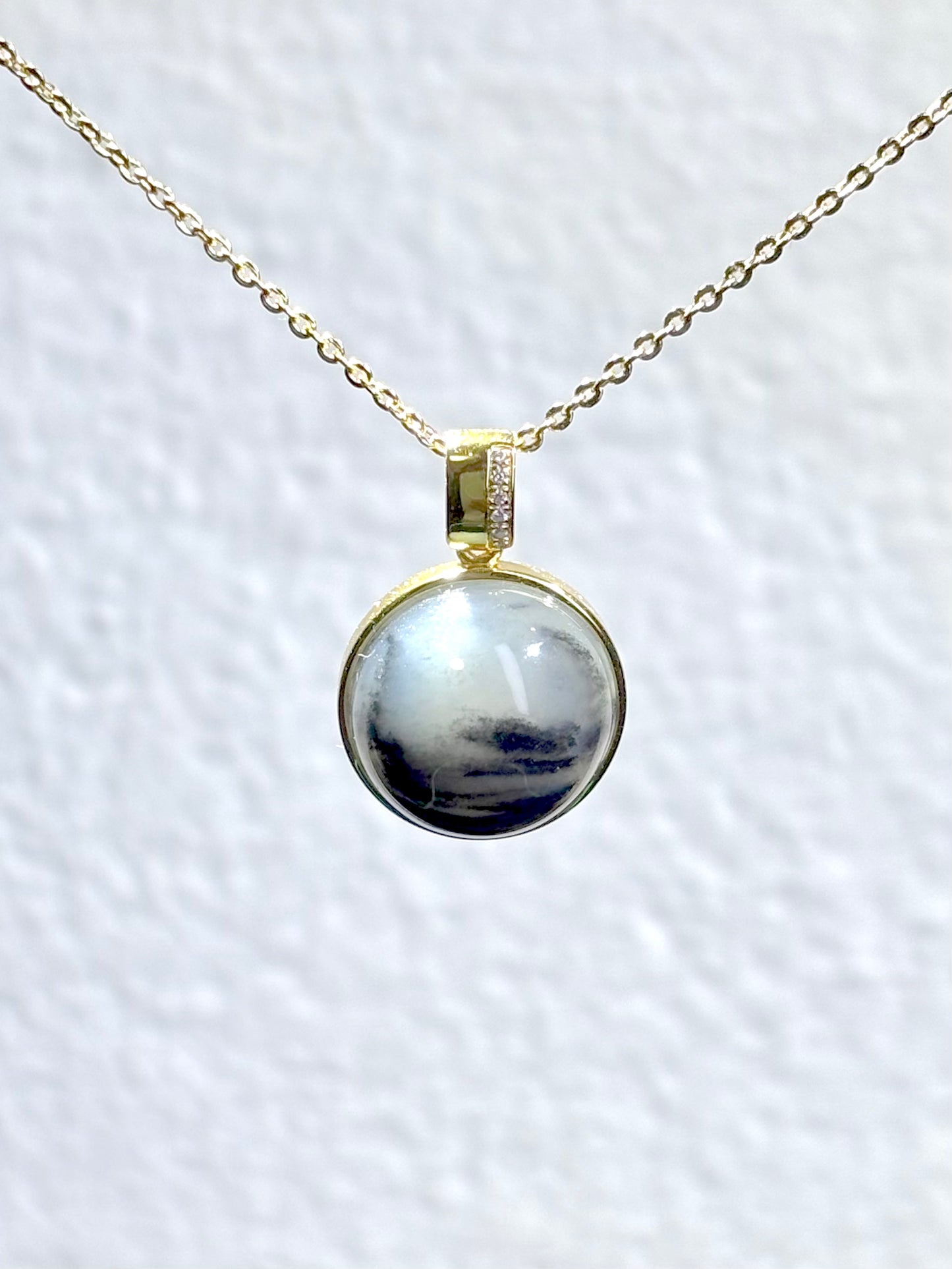 Qinghua Nephrite Jade S925 Pendant Cert 2130