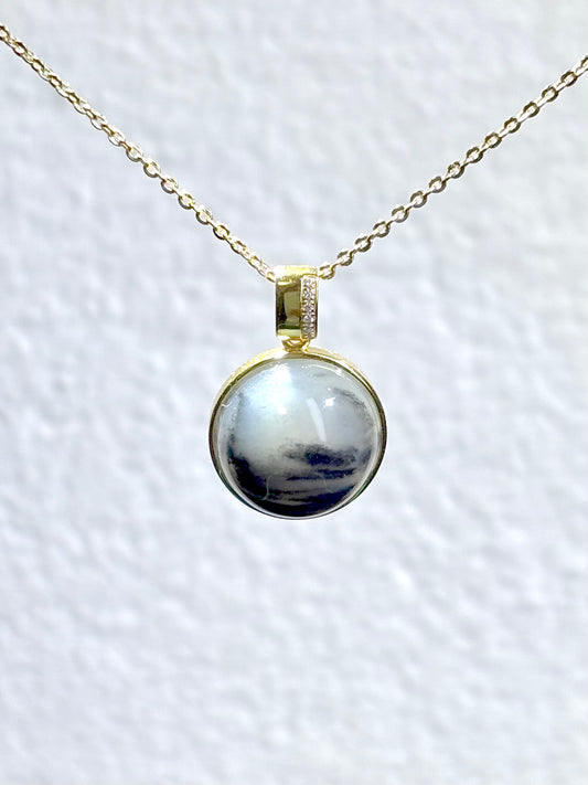 Qinghua Nephrite Jade S925 Pendant Cert 2130