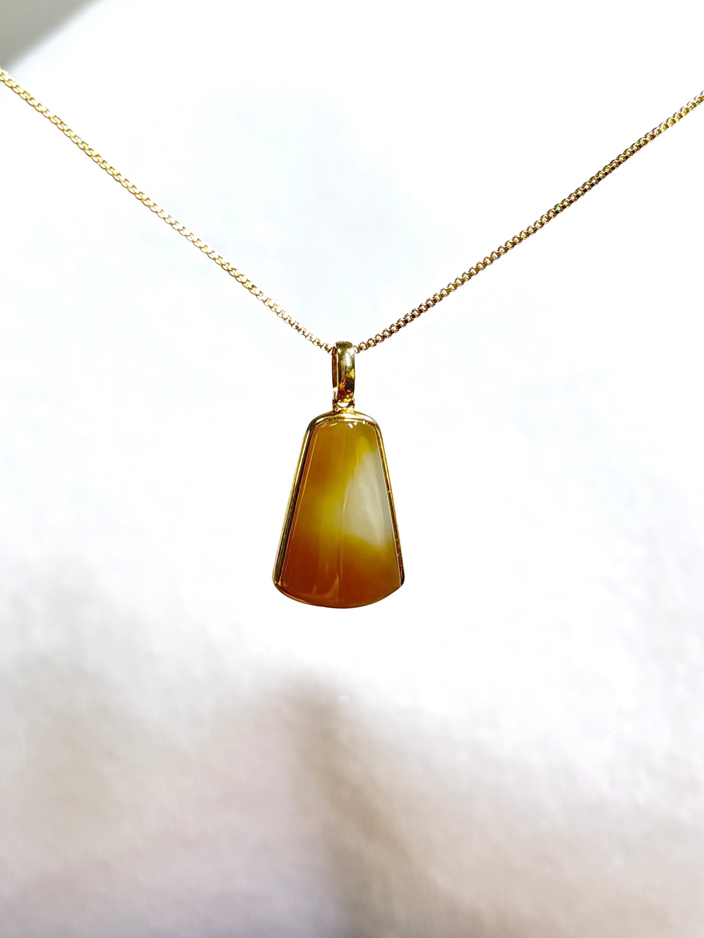 Xinjiang Qie mo White Sugar Nephrite Jade S925 Pendant Cert 868