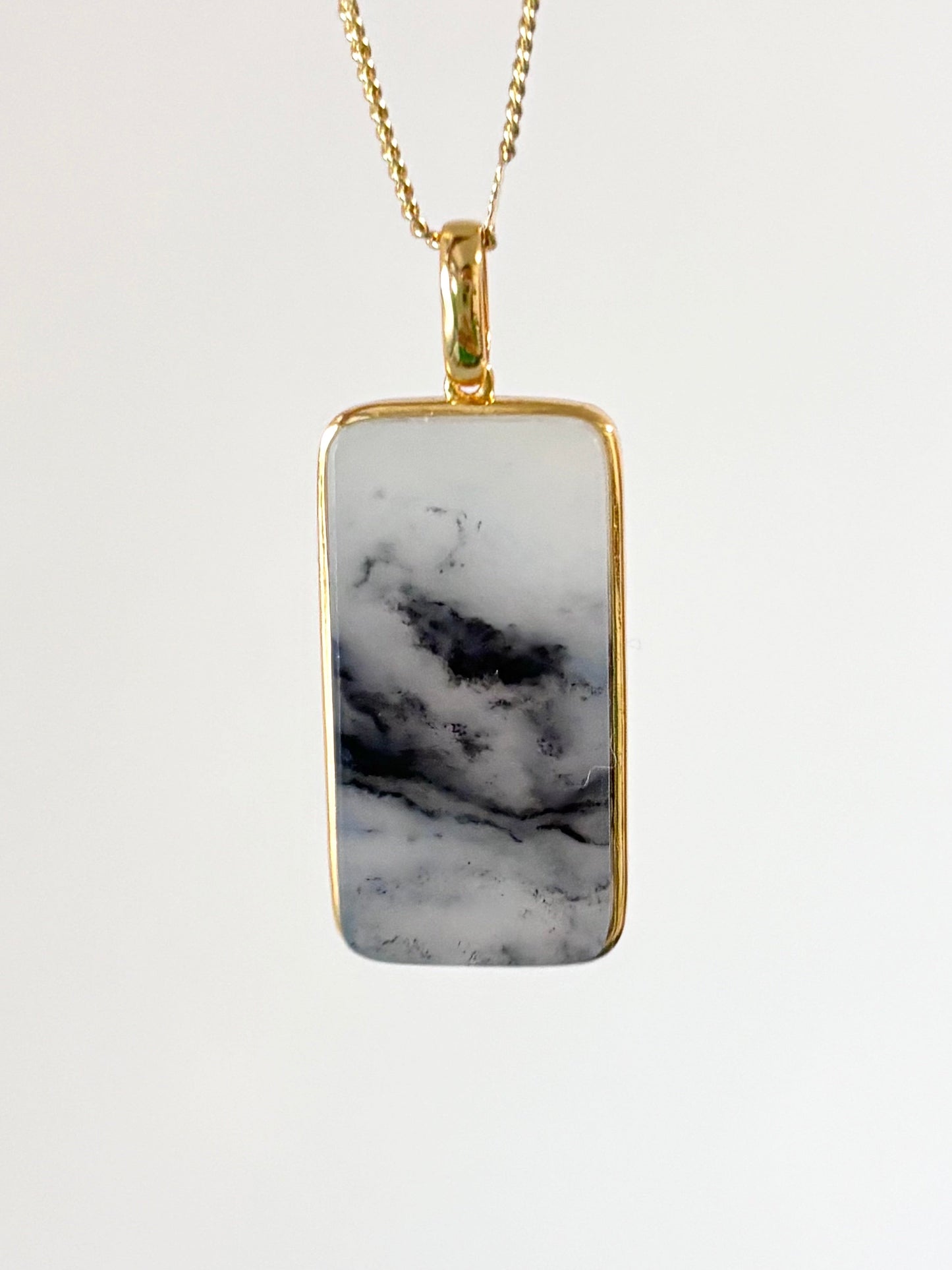 Qinghua Nephrite Jade S925 Pendant cert 2223